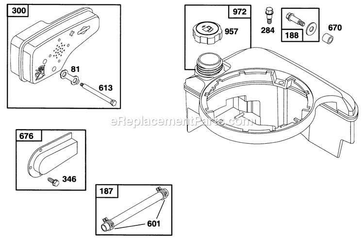 Engine 4 Diagram and Parts List for 10761B (4900001-4999999)(1994) Lawn Boy Lawn Mower